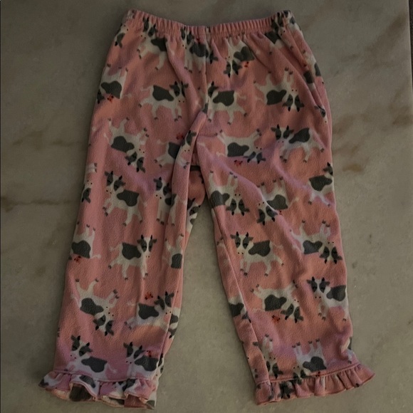 Carter's Pink Cow Print Kids Pajama Bottoms - Picture 1 of 5